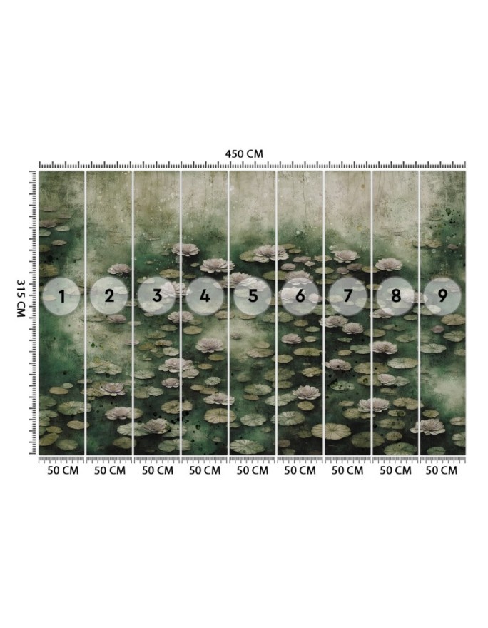 Wall mural for bedroom - Lotus flowers on a lake | FEEBY