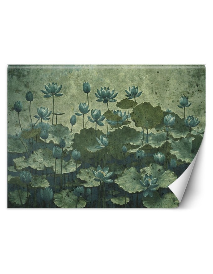 Wallpaper - Flowering green water lilies | FEEBY