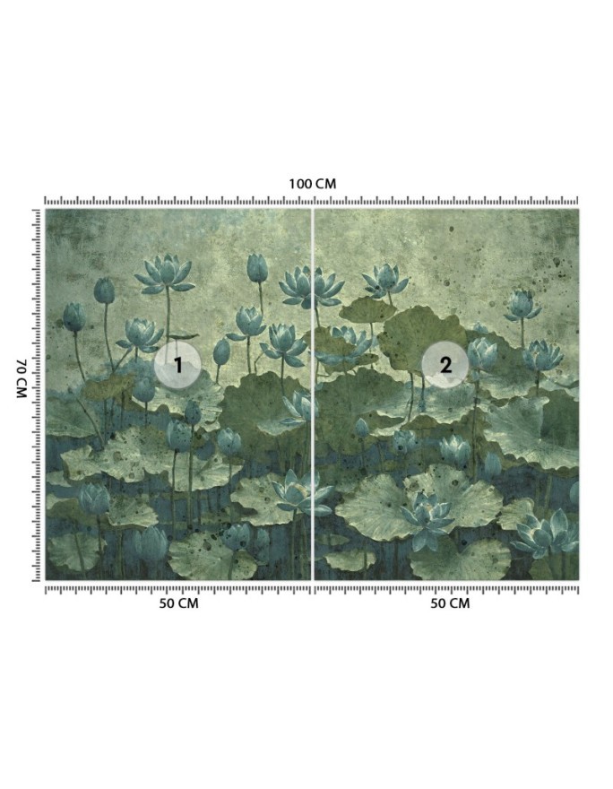 Wallpaper - Flowering green water lilies | FEEBY