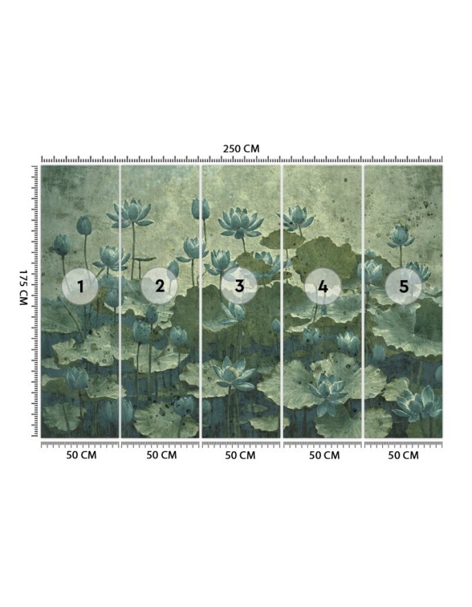 Wallpaper - Flowering green water lilies | FEEBY