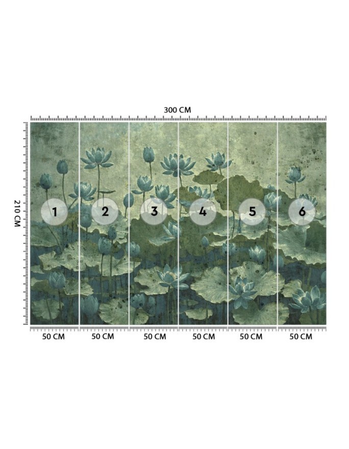 Wallpaper - Flowering green water lilies | FEEBY