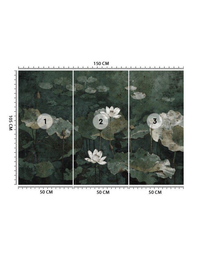Wall mural - Vintage water lilies | FEEBY