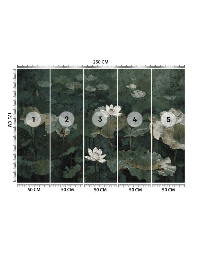 Wall mural - Vintage water lilies | FEEBY
