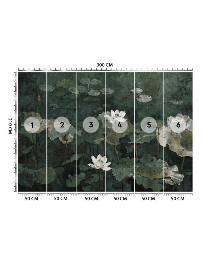 Wall mural - Vintage water lilies | FEEBY