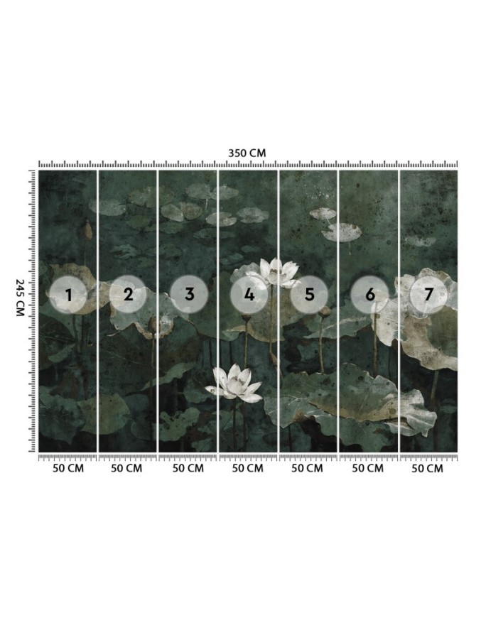 Wall mural - Vintage water lilies | FEEBY
