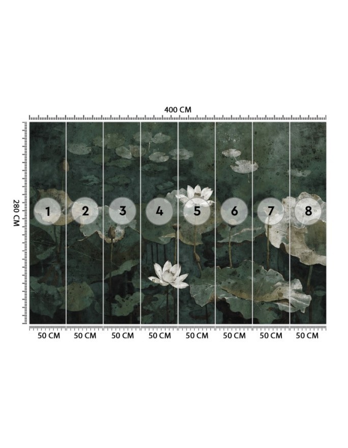 Wall mural - Vintage water lilies | FEEBY