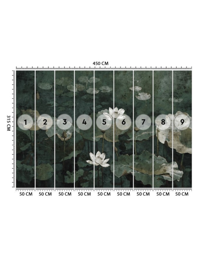 Wall mural - Vintage water lilies | FEEBY