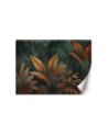 Modern wall mural - Orange tropical leaves | FEEBY