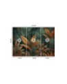 Modern wall mural - Orange tropical leaves | FEEBY