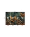 Modern wall mural - Orange tropical leaves | FEEBY