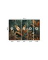 Modern wall mural - Orange tropical leaves | FEEBY