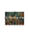 Modern wall mural - Orange tropical leaves | FEEBY