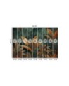 Modern wall mural - Orange tropical leaves | FEEBY