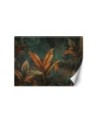 Stylish wallpaper - Photo wallpaper Tropical leaves flowers | FEEBY