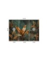 Stylish wallpaper - Photo wallpaper Tropical leaves flowers | FEEBY
