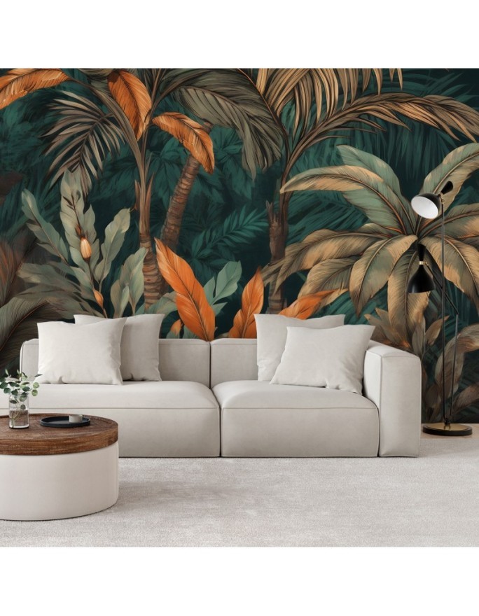 Unique wall mural - Palm trees in jungle landscape | FEEBY