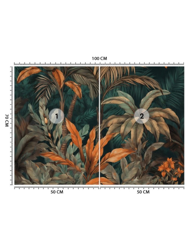 Unique wall mural - Palm trees in jungle landscape | FEEBY