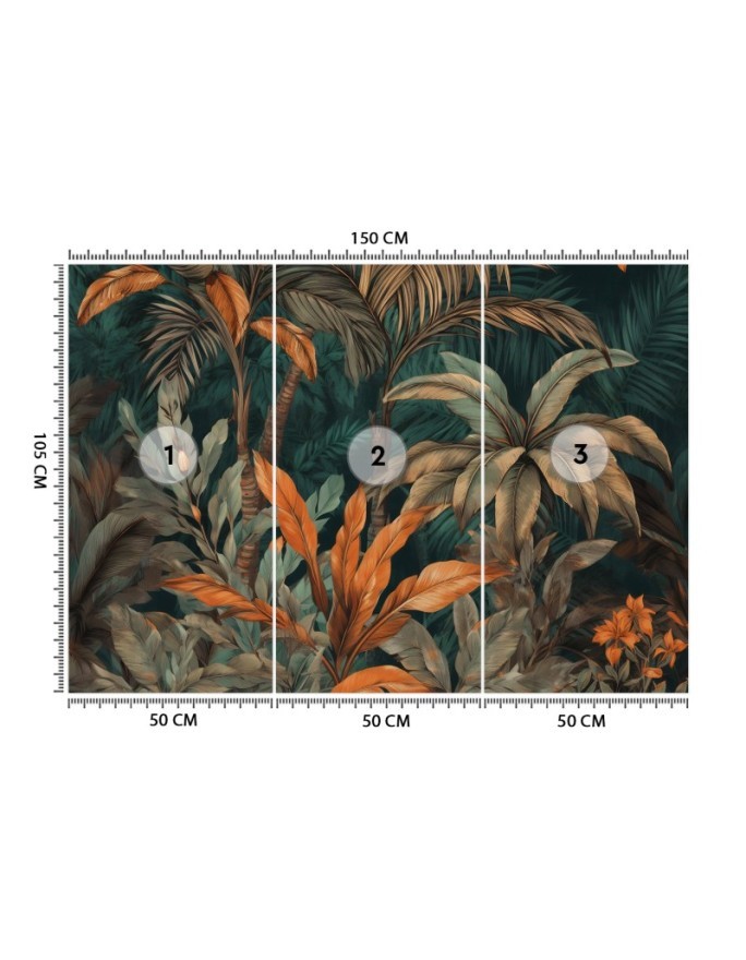 Unique wall mural - Palm trees in jungle landscape | FEEBY
