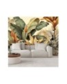 Fashionable wallpaper - Banana leaves in sepia | FEEBY