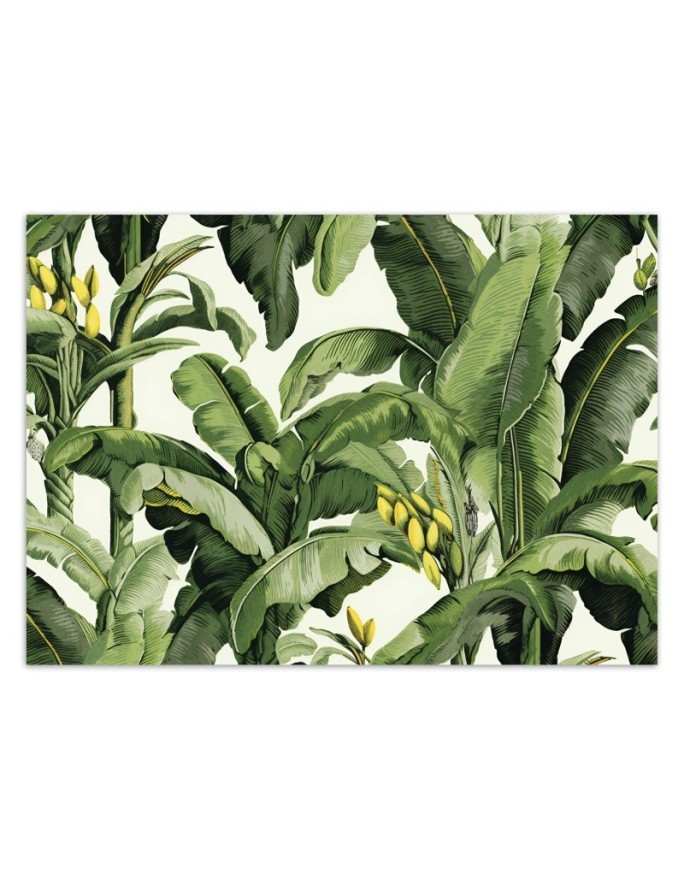 Wall mural for living room - Green banana leaves | FEEBY
