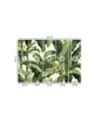 Wall mural for living room - Green banana leaves | FEEBY