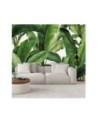 Wall mural for bedroom - Green tropical leaves | FEEBY