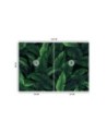 Wallpaper - Exotic leaves in monochrome green | FEEBY