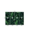 Wallpaper - Exotic leaves in monochrome green | FEEBY