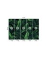 Wallpaper - Exotic leaves in monochrome green | FEEBY