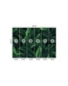 Wallpaper - Exotic leaves in monochrome green | FEEBY