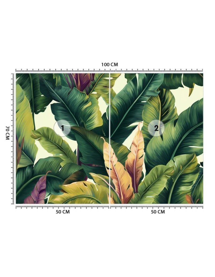 Wall mural - Colorful tropical leaves | FEEBY
