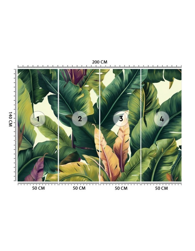 Wall mural - Colorful tropical leaves | FEEBY