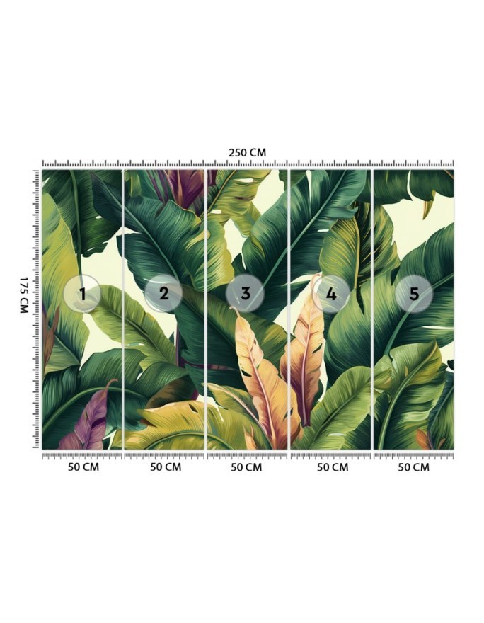 Wall mural - Colorful tropical leaves | FEEBY