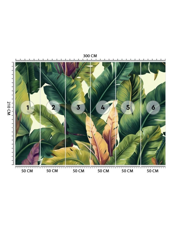 Wall mural - Colorful tropical leaves | FEEBY