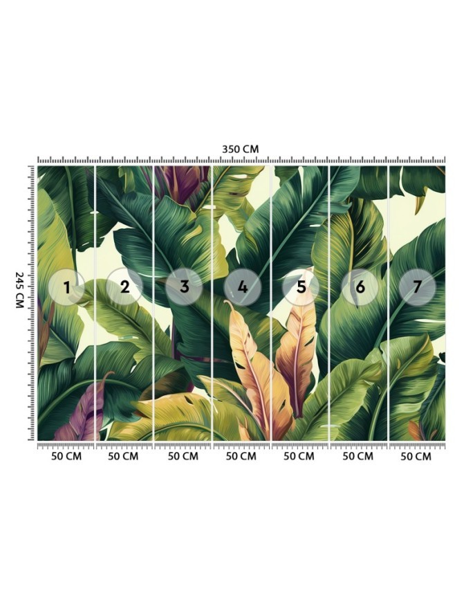 Wall mural - Colorful tropical leaves | FEEBY