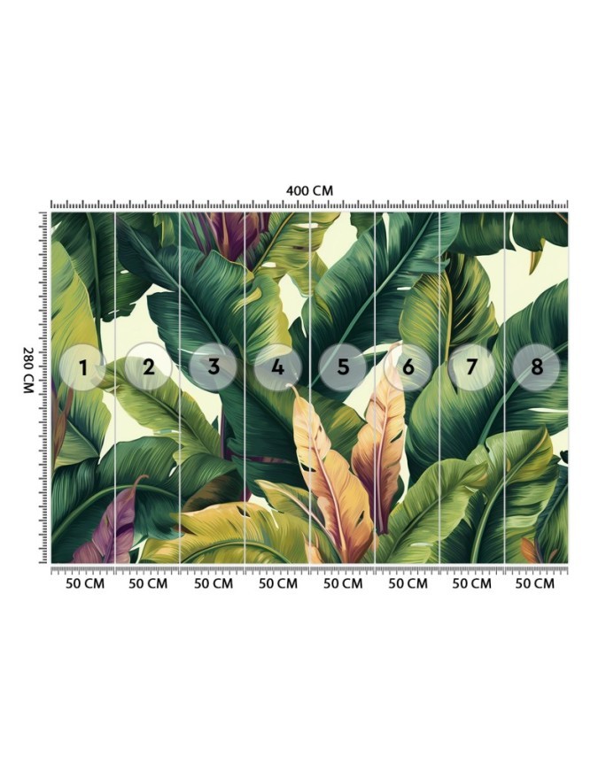 Wall mural - Colorful tropical leaves | FEEBY