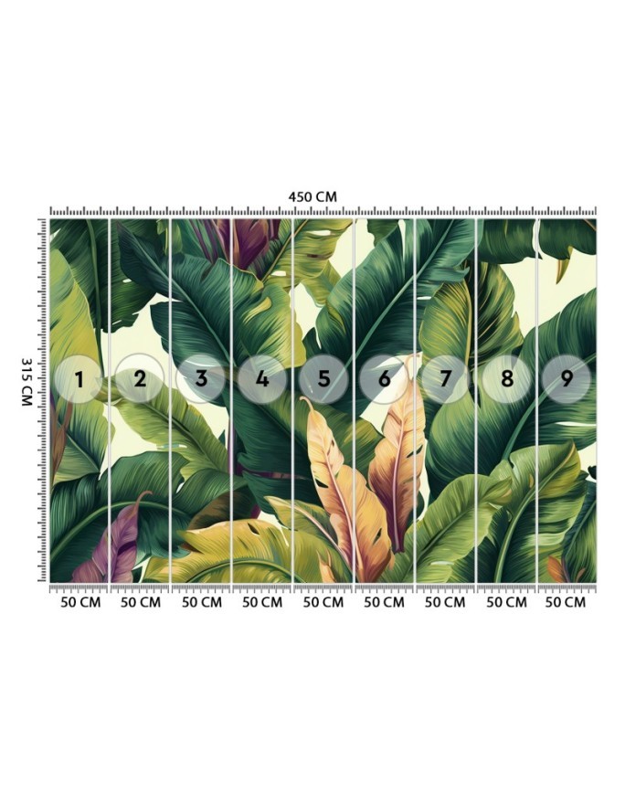 Wall mural - Colorful tropical leaves | FEEBY