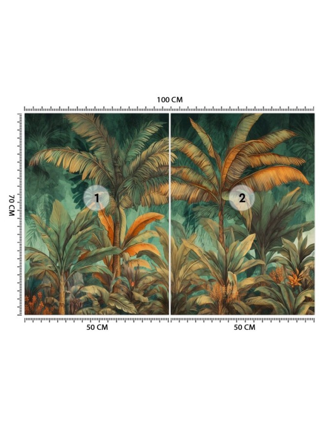 Modern wall mural - Palm trees in jungle landscape | FEEBY