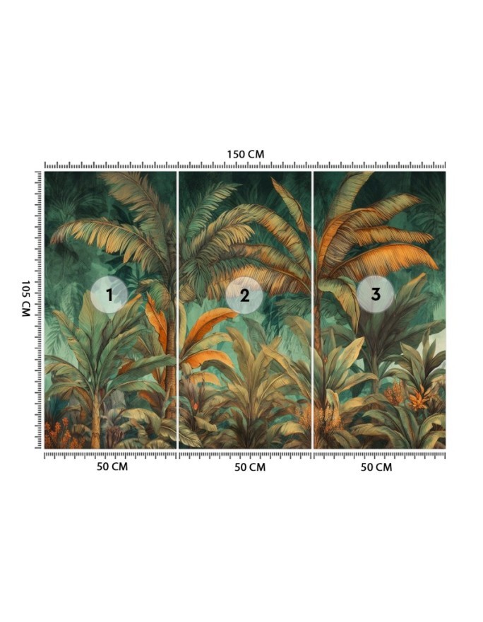 Modern wall mural - Palm trees in jungle landscape | FEEBY