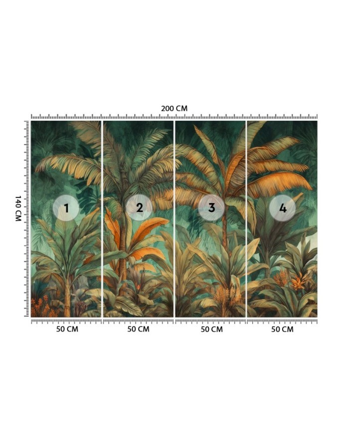 Modern wall mural - Palm trees in jungle landscape | FEEBY