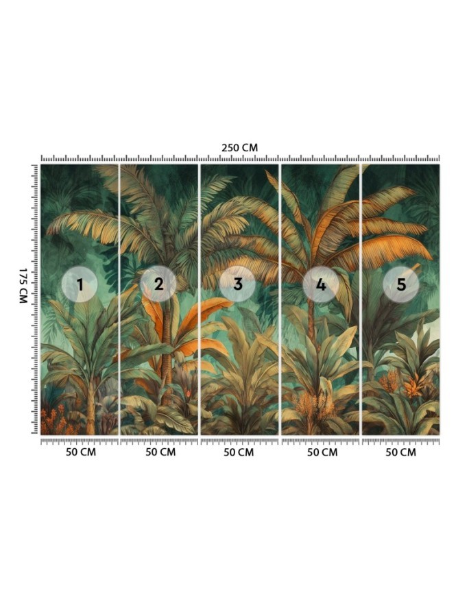 Modern wall mural - Palm trees in jungle landscape | FEEBY