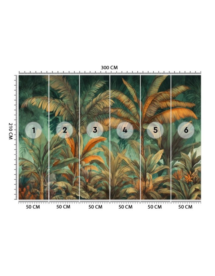 Modern wall mural - Palm trees in jungle landscape | FEEBY