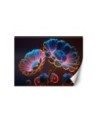 Unique wall mural - Neon flowers | FEEBY