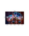 Unique wall mural - Neon flowers | FEEBY