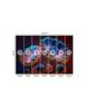 Unique wall mural - Neon flowers | FEEBY