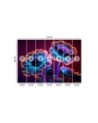 Fashionable wallpaper - Neon flowers buds | FEEBY