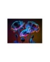 Wall mural for living room - Neon flowers nature | FEEBY