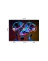Wall mural for living room - Neon flowers nature | FEEBY