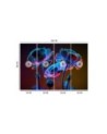 Wall mural for living room - Neon flowers nature | FEEBY