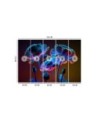 Wall mural for living room - Neon flowers nature | FEEBY